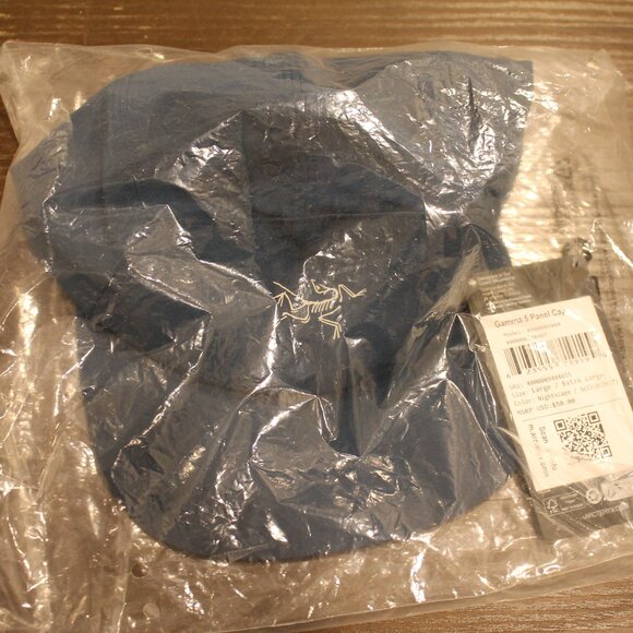 NWT NEW Arc'teryx Gamma 5 Panel Cap Hat Nightscape/Soli Size: L / XL blue 9484 - Picture 2 of 5